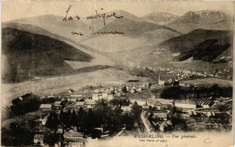 Carte postale ancienne Wesserling - Vue générale