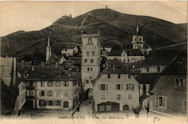 Carte postale ancienne Ribeauville - Tour des Bouchers à Ribeauvillé