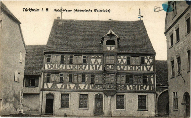 Carte postale ancienne Turkheim - Hotel Meyer