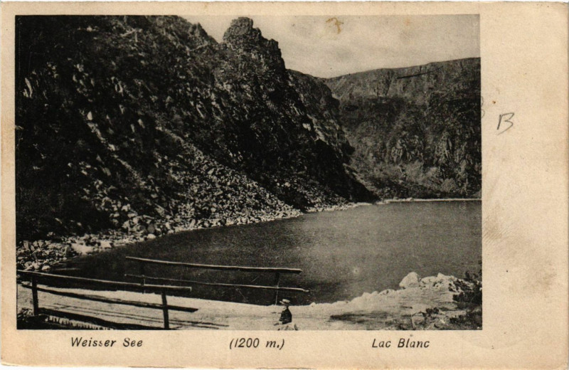 Carte postale ancienne Weisser See - Lac Blanc
