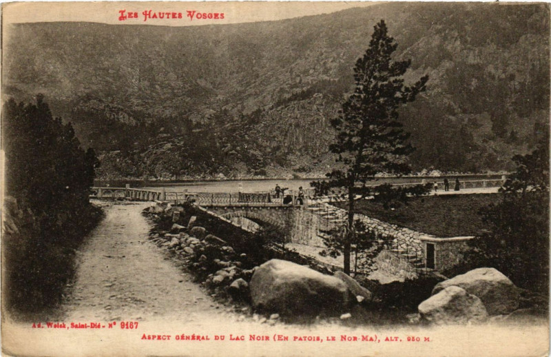 Carte postale ancienne Les Hautes Vosges - Aspect general du Lac Noir