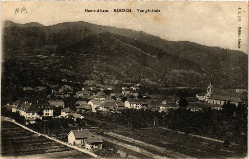 Carte postale ancienne Haute-Alsace - Moosch - Vue générale à Moosch