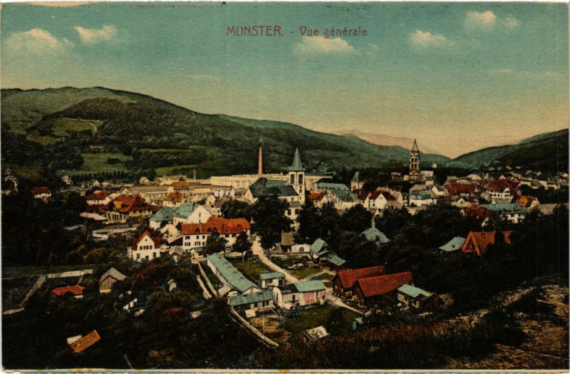 Carte postale ancienne Munster - Vue générale à Munster
