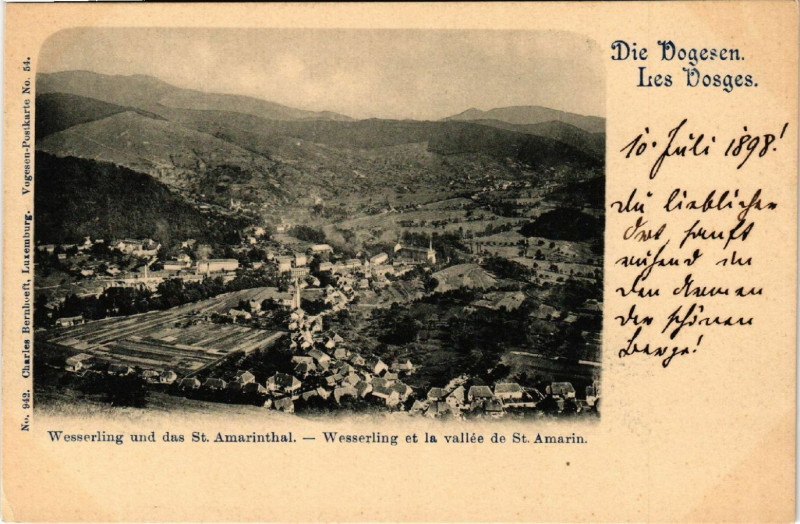 Carte postale ancienne Wesserling - Wesserling et la Vallée de Saint-Amarin à Saint-Amarin
