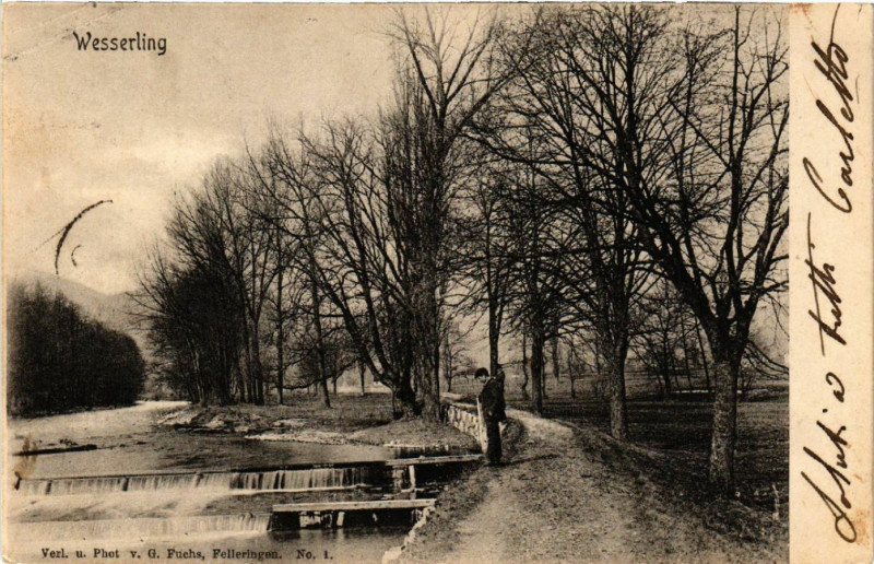 Carte postale ancienne Wesserling - Scene