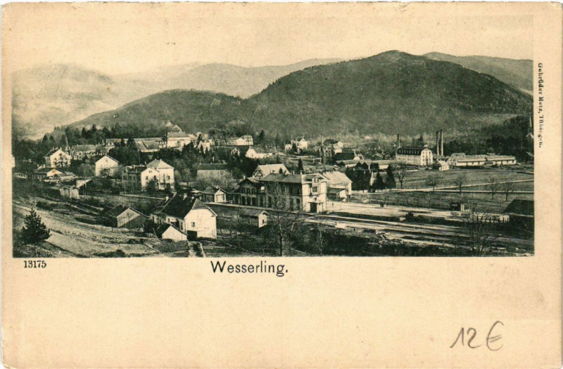 Carte postale ancienne Wesserling - Panorama - Vue générale