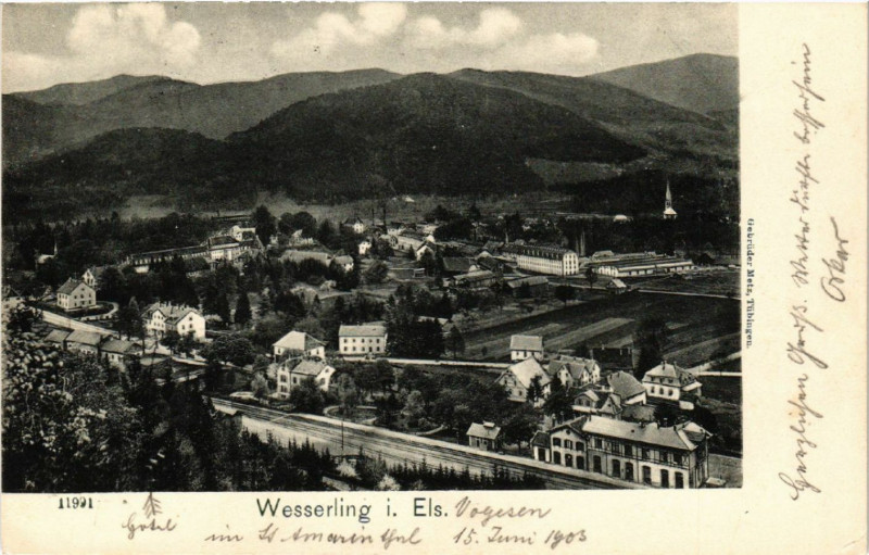 Carte postale ancienne Wesserling - Panorama - Vue générale