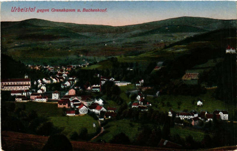 Carte postale ancienne URBEIStal - Urbeis - URBEIStal gegen Grenzkamm u. Buckenkopf