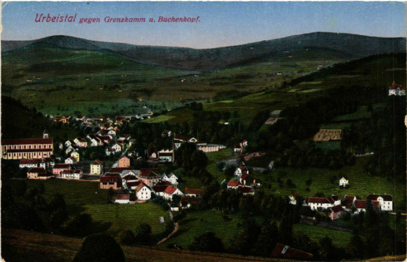 Carte postale ancienne URBEIStal - Urbeis - URBEIStal gegen Grenzkamm u. Buckenkopf