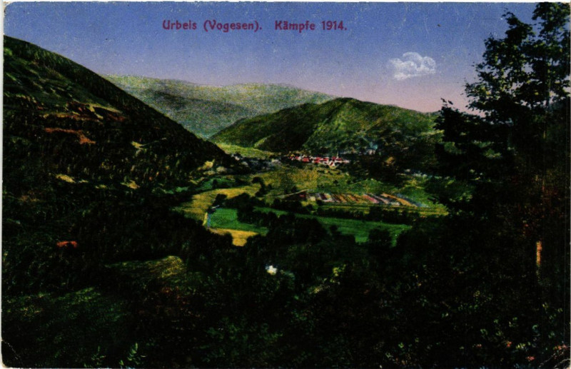 Carte postale ancienne Urbeis - Panorama - Vue générale - Kampfe 1914