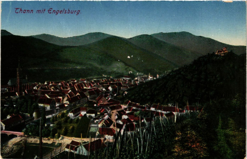 Carte postale ancienne Thann - Thann mit Engelsburg - Panorama à Thann
