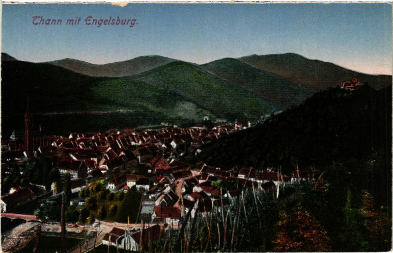 Carte postale ancienne Thann - Thann mit Engelsburg - Panorama à Thann