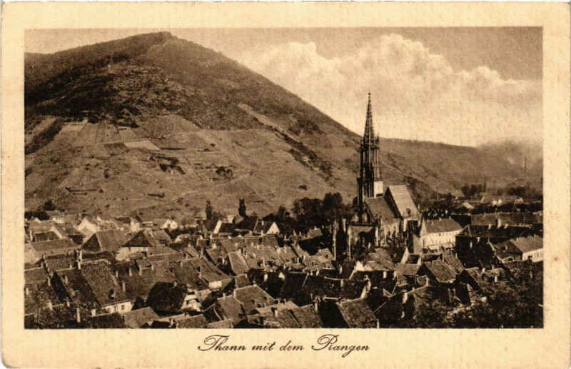 Carte postale ancienne Thann - Thann mit dem Rangen à Thann