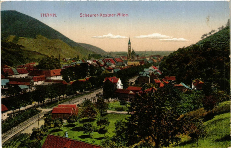 Carte postale ancienne Thann - Scheurer-Kestner-Allée à Thann