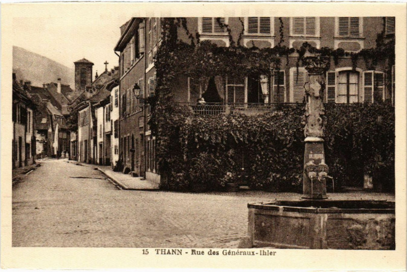 Carte postale ancienne Thann - Rue des Generaux-Ihler à Thann