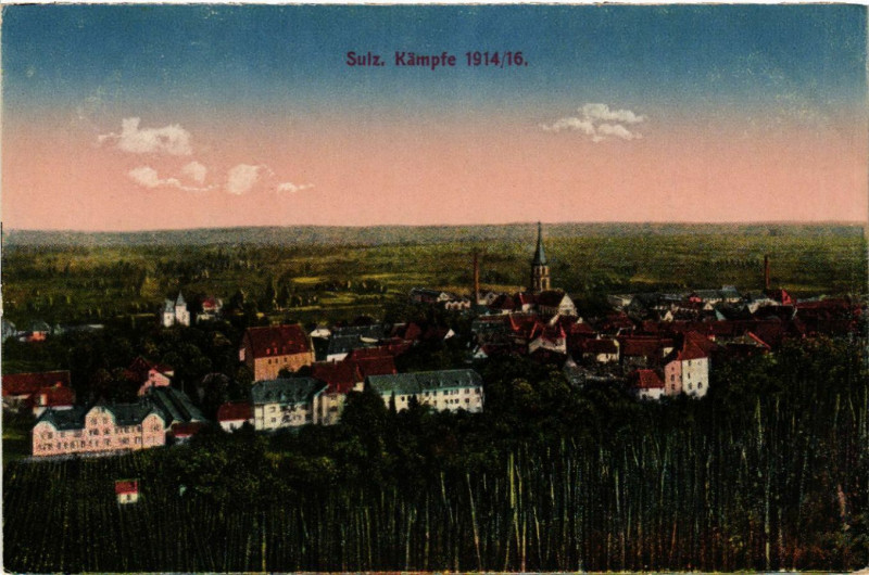 Carte postale ancienne Sulz - Kampfe 1914-16 - Panorama