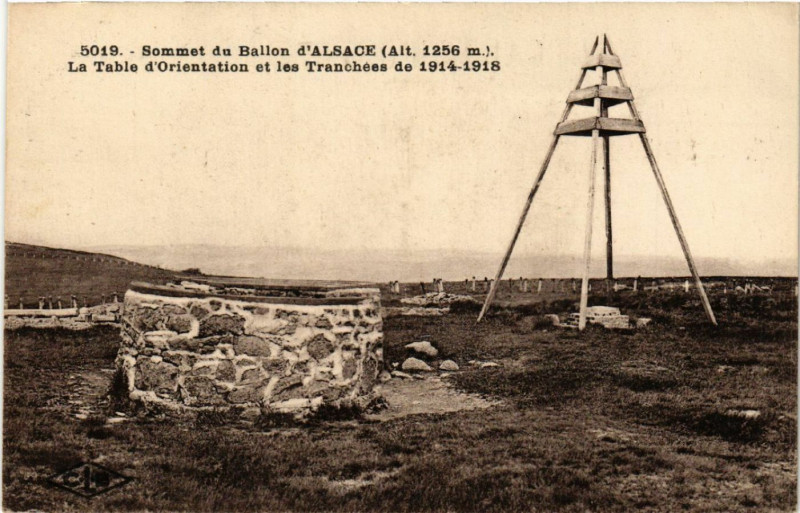 Carte postale ancienne Sommet du Ballon D'Alsace - La Table d'Orientation