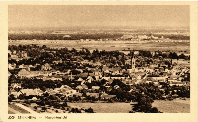 Carte postale ancienne Sennheim - Cernay - Haupt-Ansicht - Vue générale à Cernay