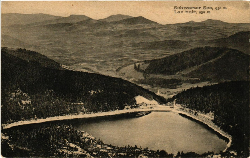 Carte postale ancienne Schwarzer See - Lac Noir - Vue Totale