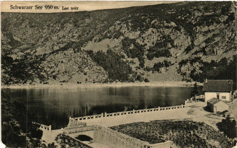 Carte postale ancienne Schwarzer See - Lac Noir - Vue - Scene