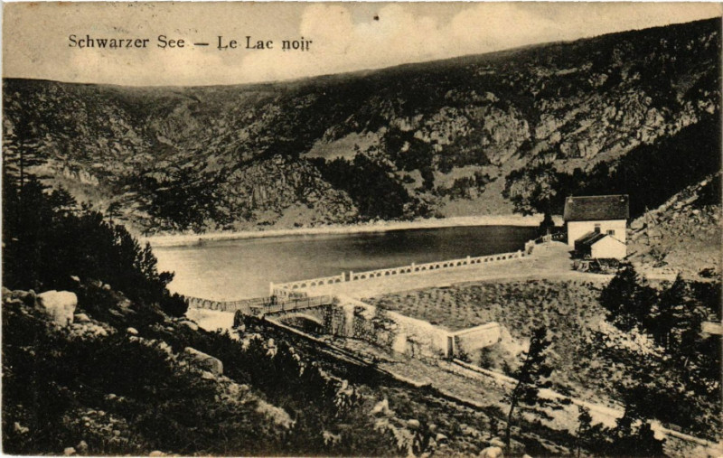 Carte postale ancienne Schwarzer See - Lac Noir - Vue - Scene