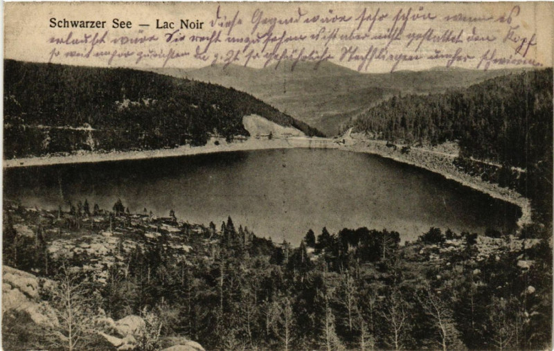 Carte postale ancienne Schwarzer See - Lac Noir - Scene