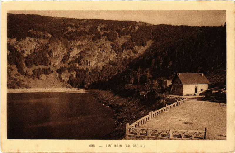 Carte postale ancienne Schwarzer See - Lac Noir - Scene