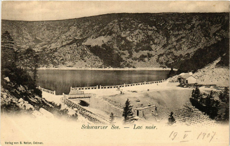Carte postale ancienne Schwarzer See - Lac Noir - Scene