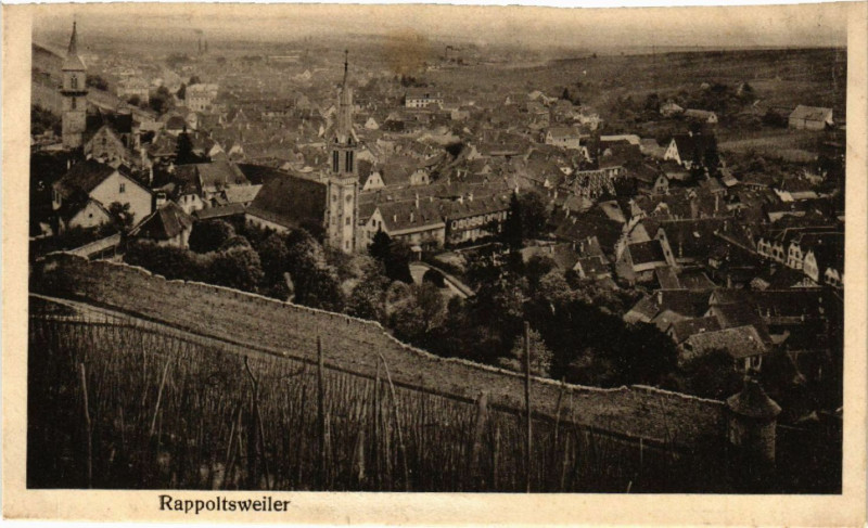 Carte postale ancienne Ribeauville - Rappoltsweiler mit Blick auf die Schlosser à Ribeauvillé