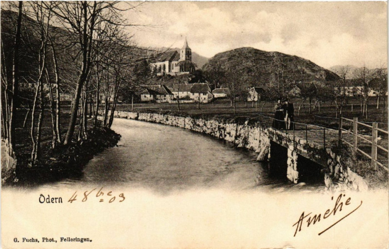 Carte postale ancienne Odern - Scene - Vue