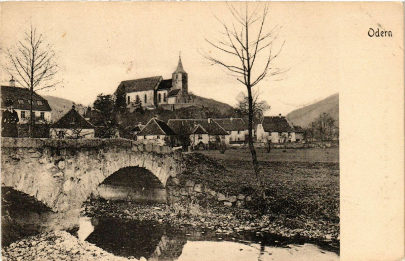 Carte postale ancienne Odern - Scene - Vue