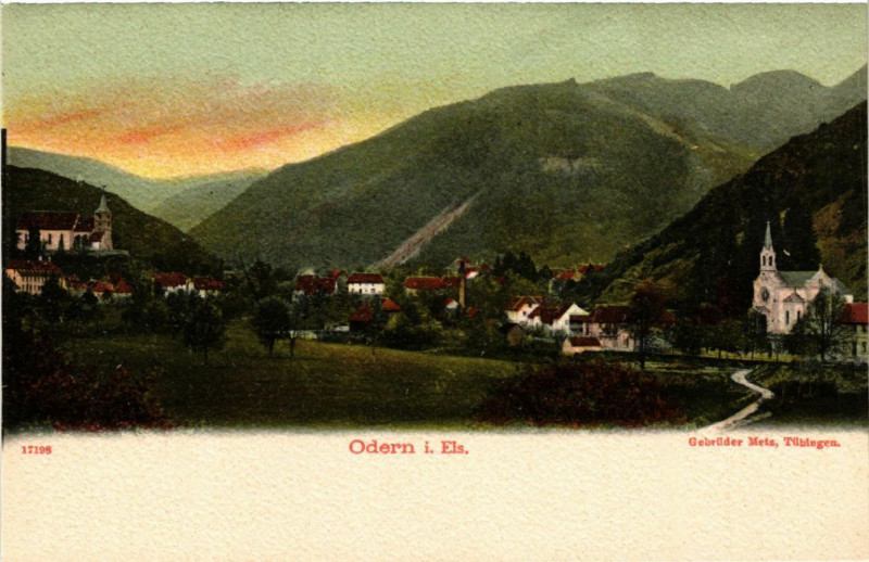 Carte postale ancienne Odern - Panorama - Vue générale