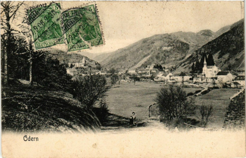 Carte postale ancienne Odern - Panorama