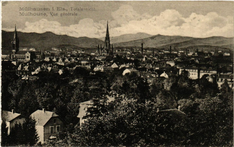 Carte postale ancienne Mulhausen - Mulhouse - Totaltansicht - Vue générale à Mulhouse