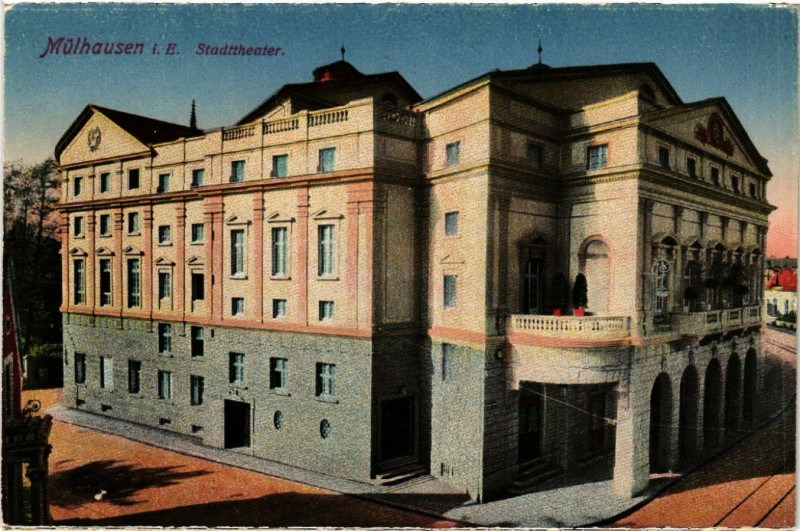 Carte postale ancienne Mulhausen - Mulhouse - Stadttheater à Mulhouse