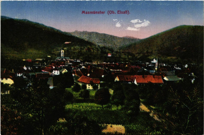 Carte postale ancienne Masevaux - Masmunster - Panorama à Munster