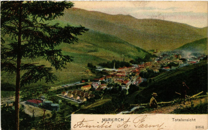 Carte postale ancienne Markirch - Sainte-Marie-aux-Mines - Totalansicht - Vue générale à Sainte-Marie-aux-Mines