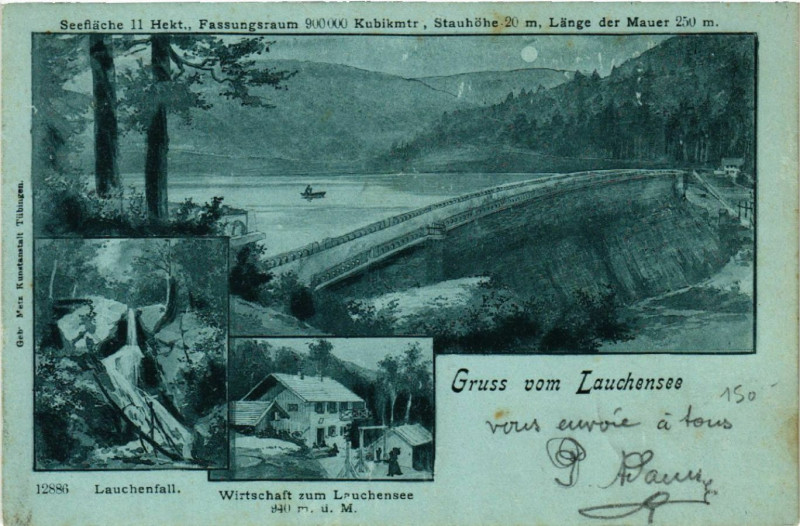 Carte postale ancienne Lauchensee - LAUCHenfall - Wirtschaft - Seeflache