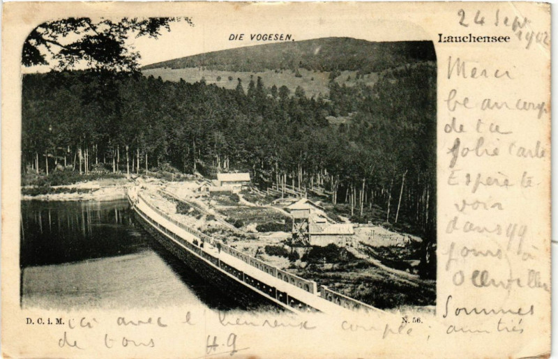 Carte postale ancienne Lauchensee - Die Vogesen - Scene