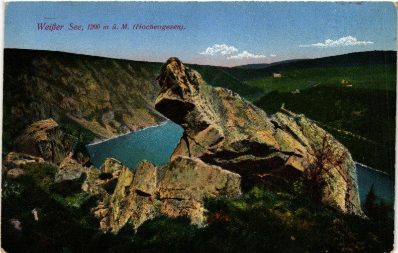 Carte postale ancienne Lac Blanc - Weisser See - Vue