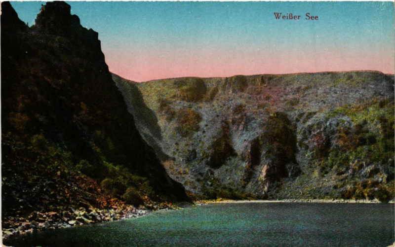 Carte postale ancienne Lac Blanc - Weisser See - Scene