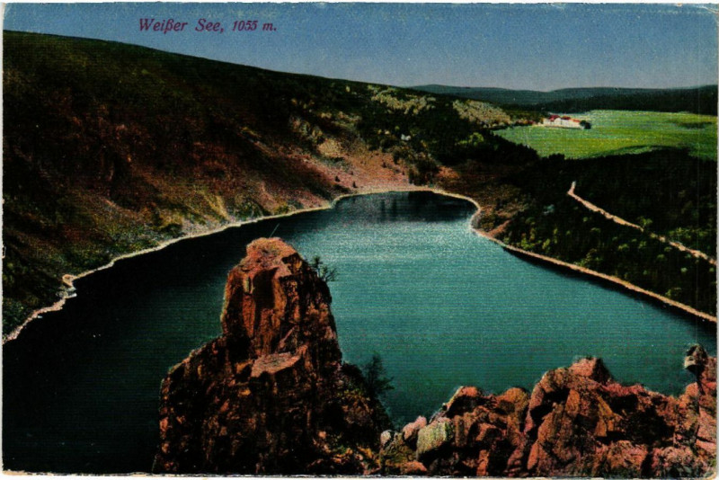 Carte postale ancienne Lac Blanc - Weisser See - Scene