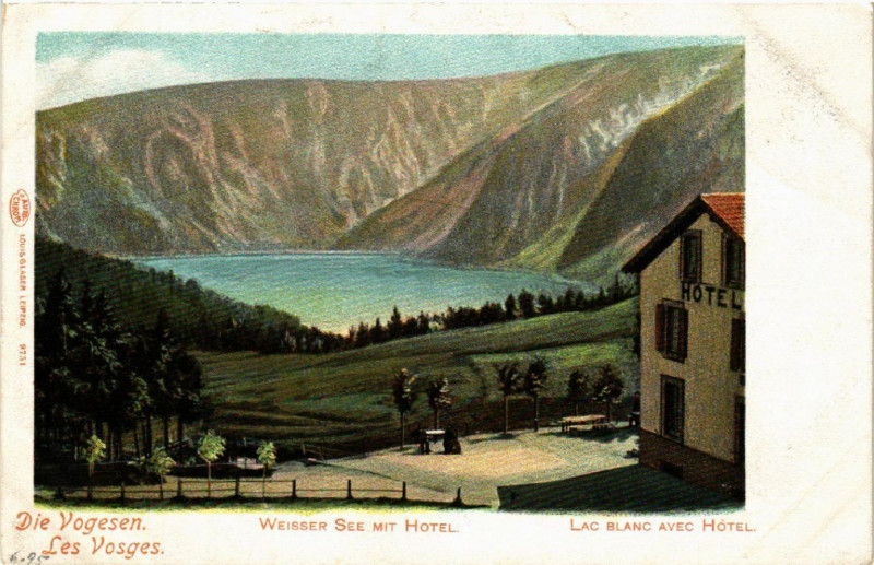 Carte postale ancienne Lac Blanc - Weisser See - Hotel