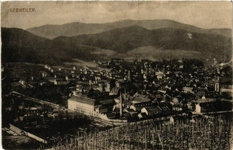 Carte postale ancienne Guebwiller - Gebweiler i. Els. - Panorama à Guebwiller