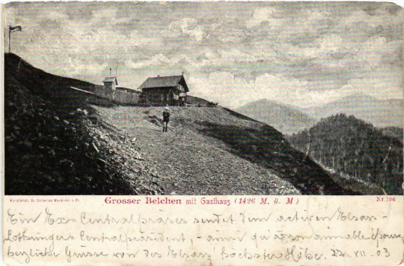 Carte postale ancienne Grosser Belchen mit Gasthaus