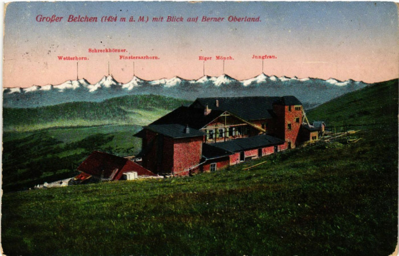 Carte postale ancienne Grosser Belchen - mit Blick auf Berner Oberland