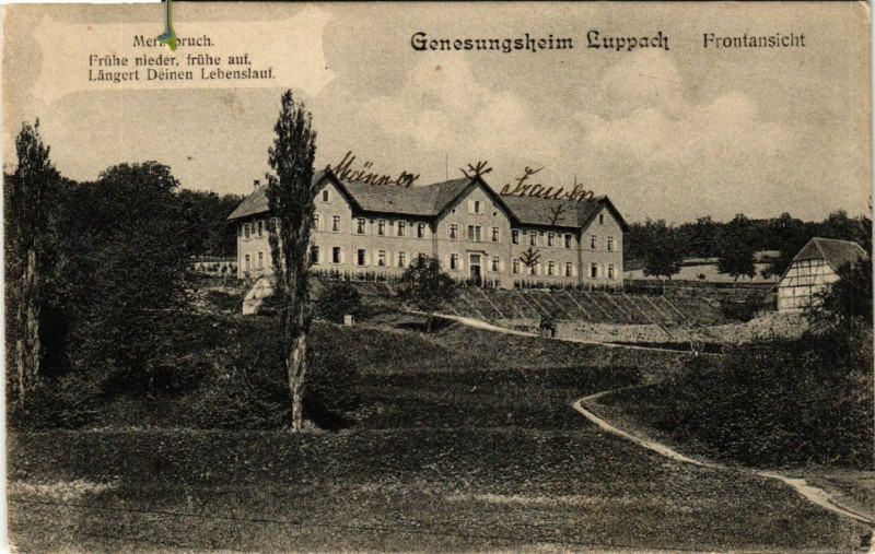 Carte postale ancienne Genesungsheim Luppach - Frontansicht