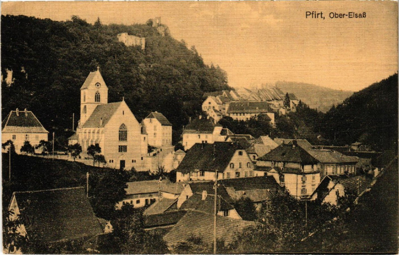 Carte postale ancienne Ferrette - Pfirt - Scene - Vue à Ferrette