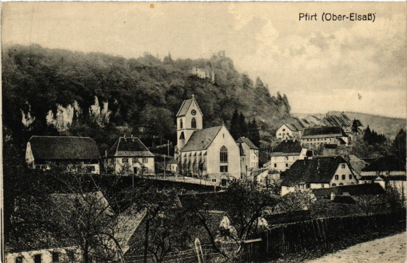 Carte postale ancienne Ferrette - Pfirt - Scene - Vue à Ferrette