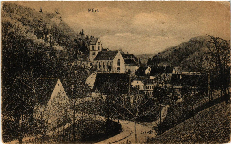 Carte postale ancienne Ferrette - Pfirt - Scene à Ferrette